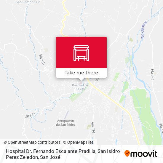 Hospital Dr. Fernando Escalante Pradilla, San Isidro Perez Zeledón map