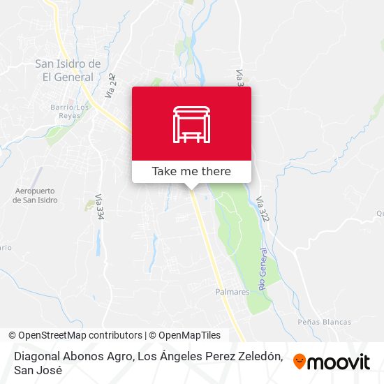 Diagonal Abonos Agro, Los Ángeles Perez Zeledón map