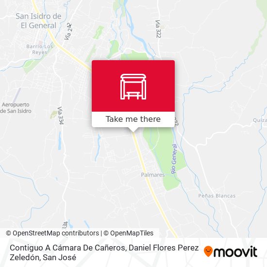 Contiguo A Cámara De Cañeros, Daniel Flores Perez Zeledón map