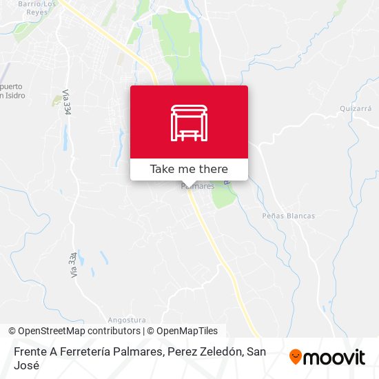 Mapa de Frente A Ferretería Palmares, Perez Zeledón
