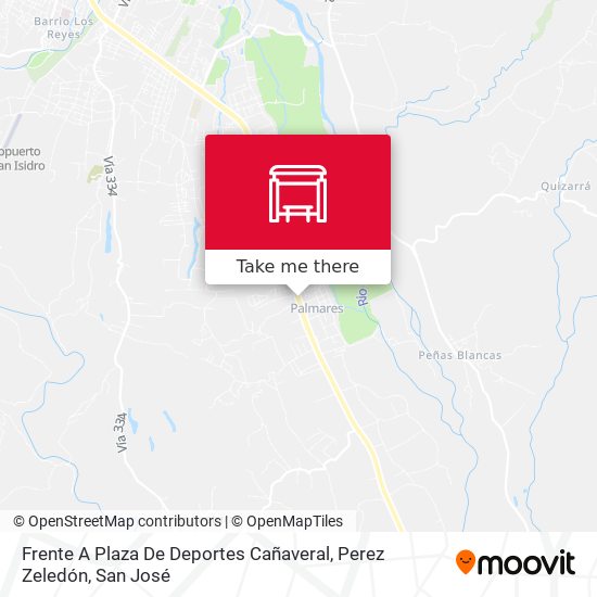 Frente A Plaza De Deportes Cañaveral, Perez Zeledón map