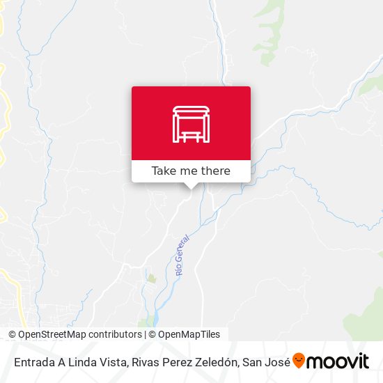 Entrada A Linda Vista, Rivas Perez Zeledón map