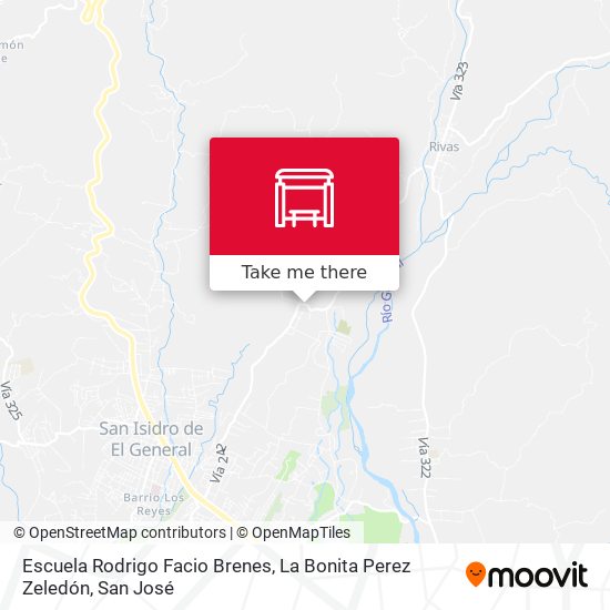 Escuela Rodrigo Facio Brenes, La Bonita Perez Zeledón map