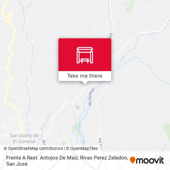 Frente A Rest. Antojos De Maíz, Rivas Perez Zeledón map