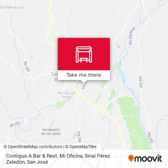 Contiguo A Bar & Rest. Mi Oficina, Sinaí Pérez Zeledón map