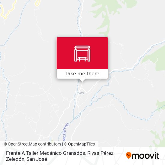 Mapa de Frente A Taller Mecánico Granados, Rivas Pérez Zeledón