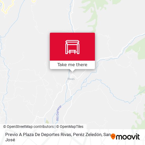 Previo A Plaza De Deportes Rivas, Peréz Zeledón map
