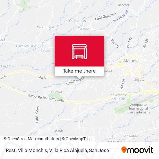 Rest. Villa Monchis, Villa Rica Alajuela map