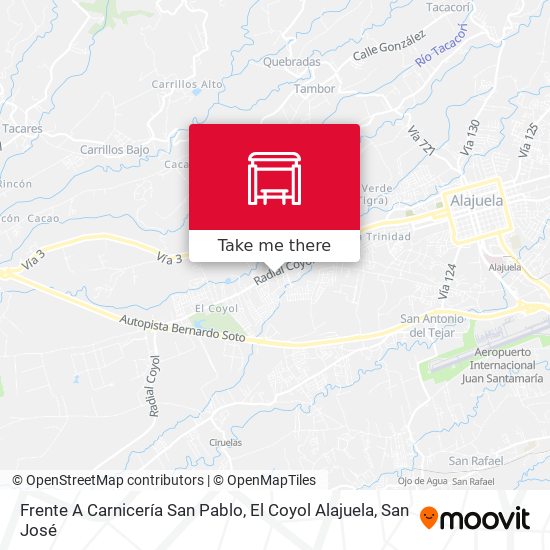 Mapa de Frente A Carnicería San Pablo, El Coyol Alajuela