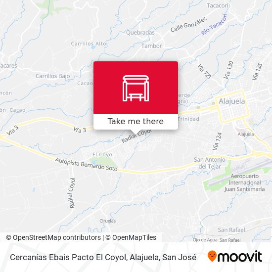 Cercanías Ebais Pacto El Coyol, Alajuela map
