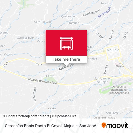 Cercanías Ebais Pacto El Coyol, Alajuela map