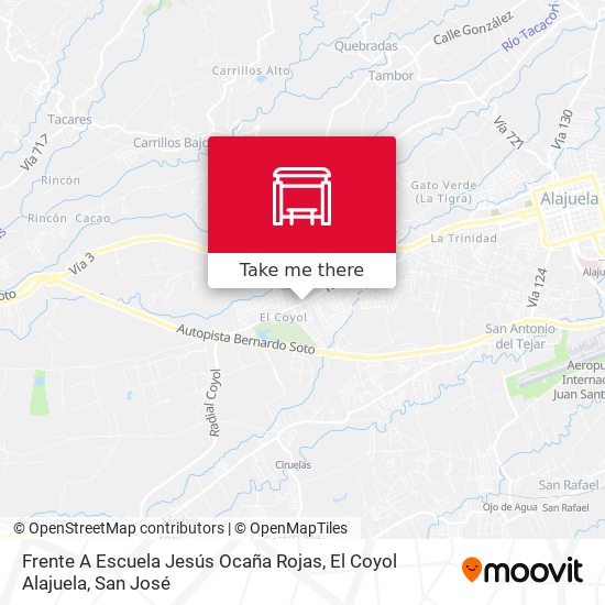 Frente A Escuela Jesús Ocaña Rojas, El Coyol Alajuela map