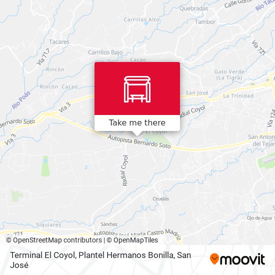 Terminal El Coyol, Plantel Hermanos Bonilla map