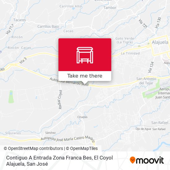 Contiguo A Entrada Zona Franca Bes, El Coyol Alajuela map