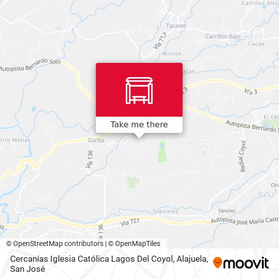 Cercanías Iglesia Católica Lagos Del Coyol, Alajuela map