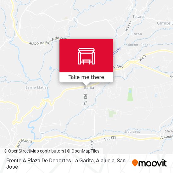 Frente A Plaza De Deportes La Garita, Alajuela map