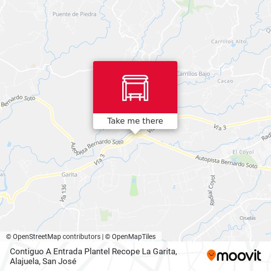 Contiguo A Entrada Plantel Recope La Garita, Alajuela map