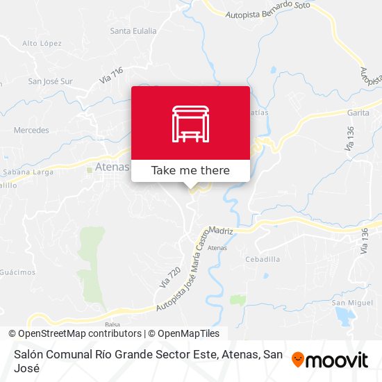 Salón Comunal Río Grande Sector Este, Atenas map