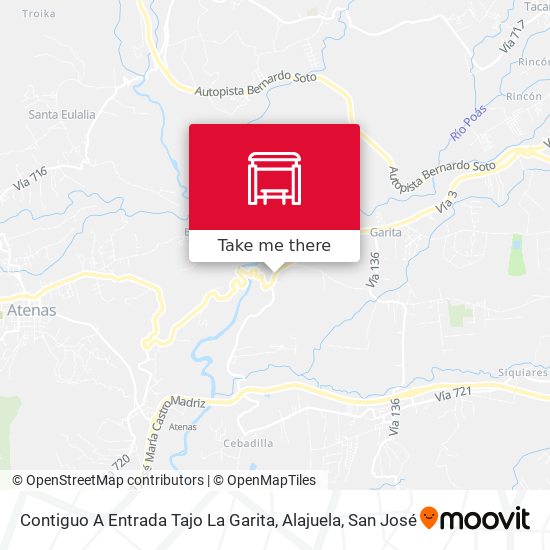 Mapa de Contiguo A Entrada Tajo La Garita, Alajuela