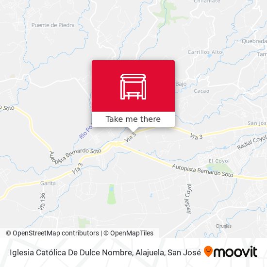 Iglesia Católica De Dulce Nombre, Alajuela map