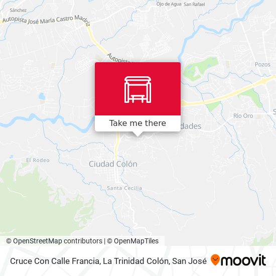 Mapa de Cruce Con Calle Francia, La Trinidad Colón