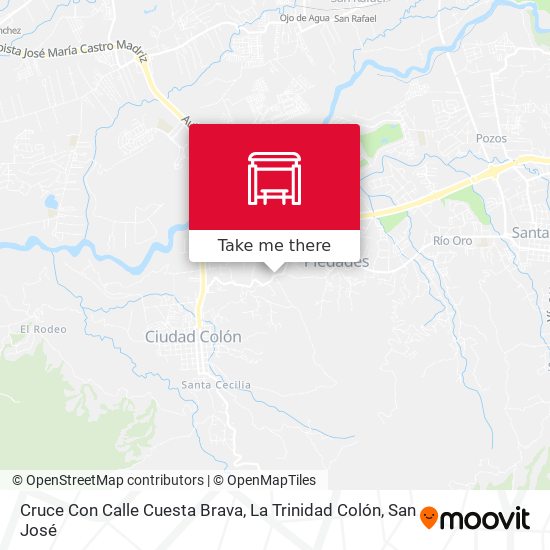 Cruce Con Calle Cuesta Brava, La Trinidad Colón map
