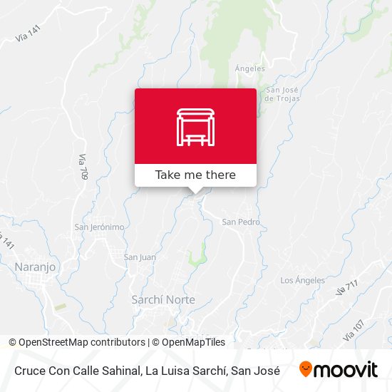 Cruce Con Calle Sahinal, La Luisa Sarchí map