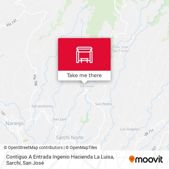 Mapa de Contiguo A Entrada Ingenio Hacienda La Luisa, Sarchí