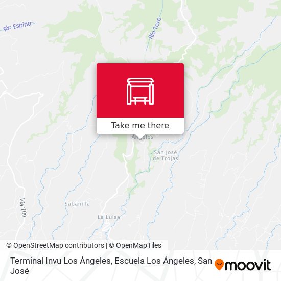 Mapa de Terminal Invu Los Ángeles, Escuela Los Ángeles