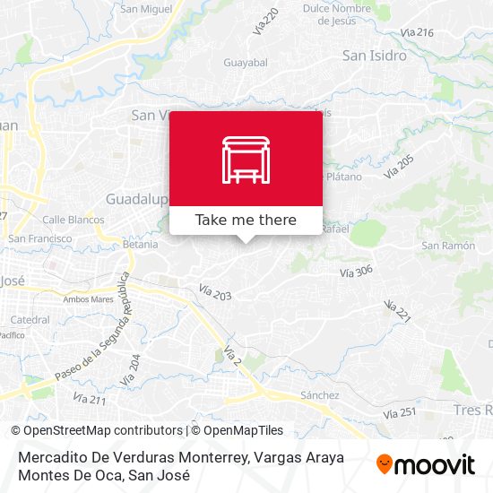 Mercadito De Verduras Monterrey, Vargas Araya Montes De Oca map
