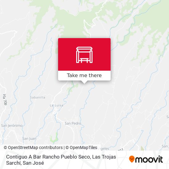 Contiguo A Bar Rancho Pueblo Seco, Las Trojas Sarchí map