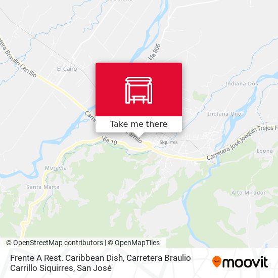 Frente A Rest. Caribbean Dish, Carretera Braulio Carrillo Siquirres map