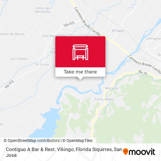 Mapa de Contiguo A Bar & Rest. Vikingo, Florida Siquirres