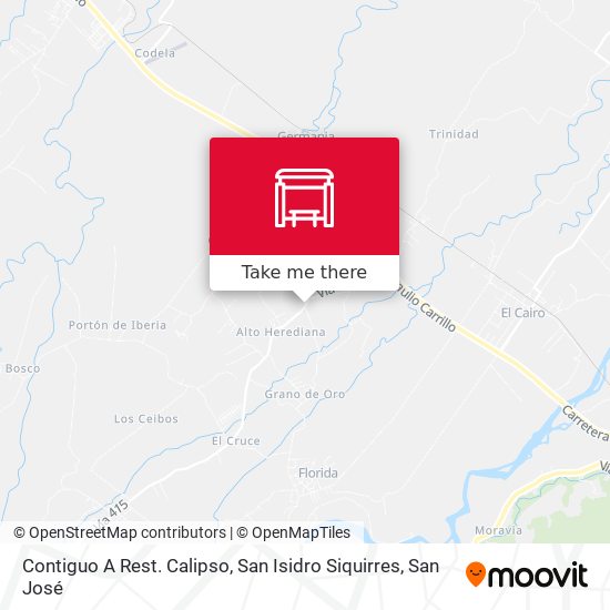 Mapa de Contiguo A Rest. Calipso, San Isidro Siquirres