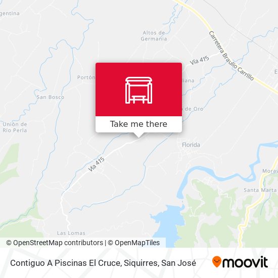 Contiguo A Piscinas El Cruce, Siquirres map