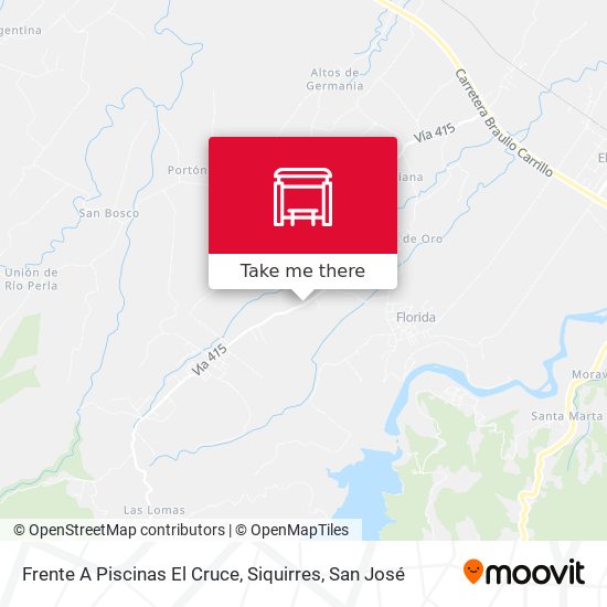Frente A Piscinas El Cruce, Siquirres map
