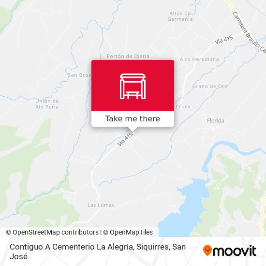 Contiguo A Cementerio La Alegría, Siquirres map
