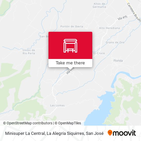 Minisuper La Central, La Alegría Siquirres map