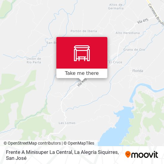 Mapa de Frente A Minisuper La Central, La Alegría Siquirres