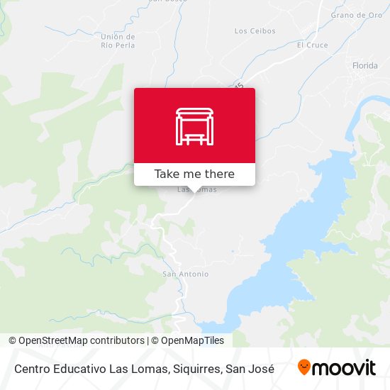 Centro Educativo Las Lomas, Siquirres map
