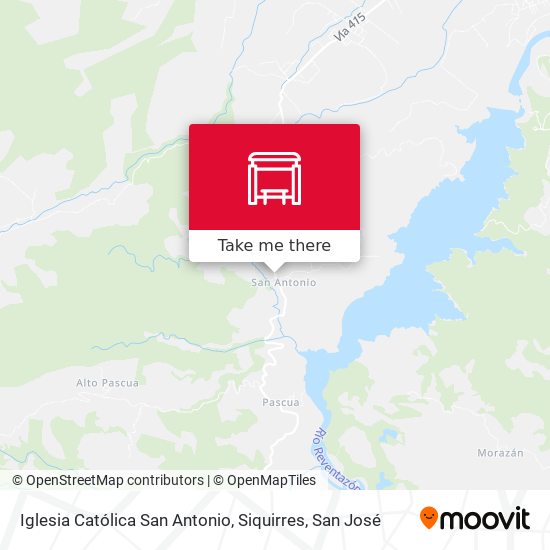 Mapa de Iglesia Católica San Antonio, Siquirres