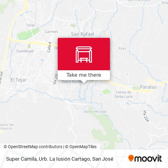 Super Camila, Urb. La Iusión Cartago map