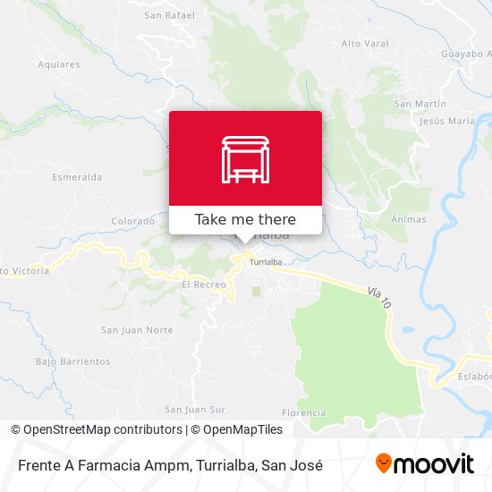 Mapa de Frente A Farmacia Ampm, Turrialba