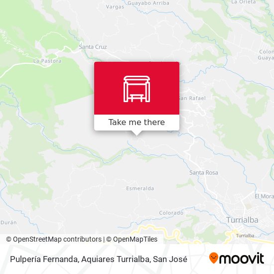 Mapa de Pulpería Fernanda, Aquiares Turrialba