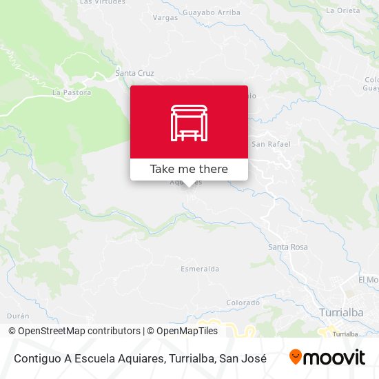 Mapa de Contiguo A Escuela Aquiares, Turrialba