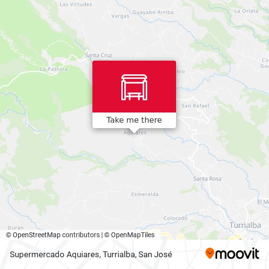 Mapa de Supermercado Aquiares, Turrialba