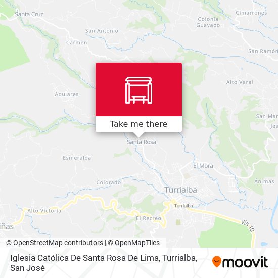 Iglesia Católica De Santa Rosa De Lima, Turrialba map