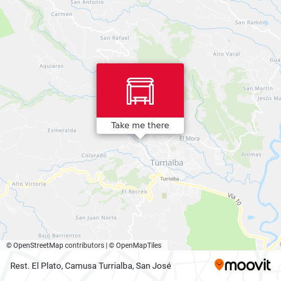 Mapa de Rest. El Plato, Camusa Turrialba