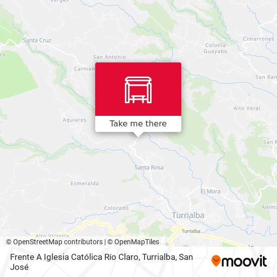 Frente A Iglesia Católica Río Claro, Turrialba map