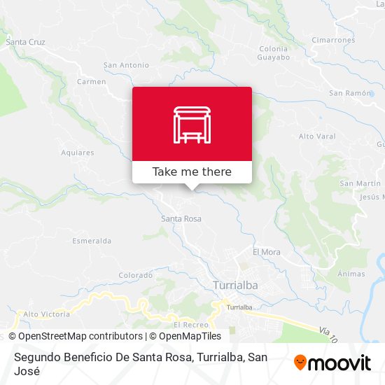 Segundo Beneficio De Santa Rosa, Turrialba map
